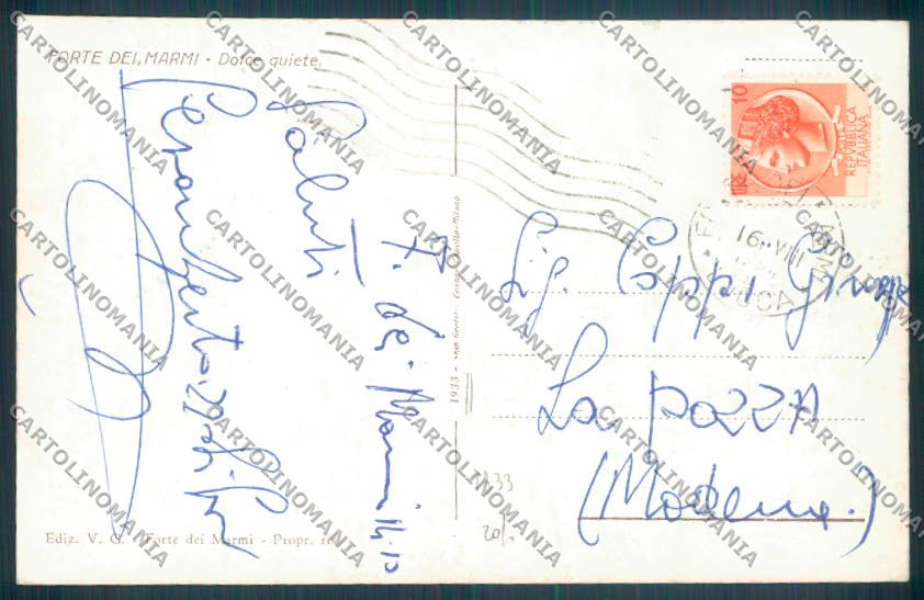 Lucca Forte dei Marmi cartolina ZB3849 – retro