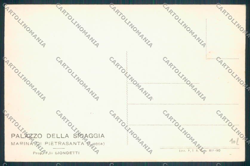 Lucca Marina di Pietrasanta cartolina ZB3858 – retro