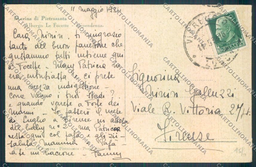 Lucca Marina di Pietrasanta cartolina ZB3862 – retro