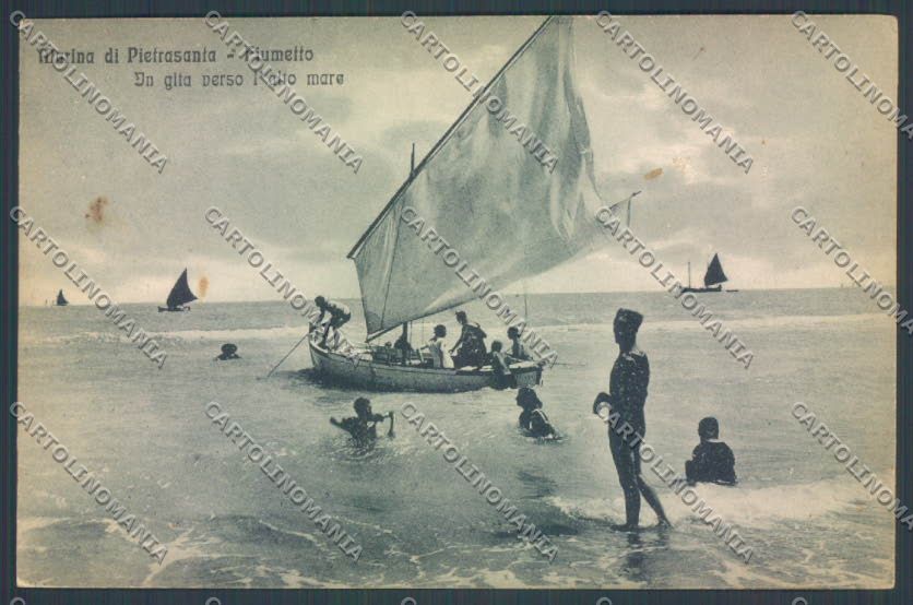 Lucca Marina di Pietrasanta Fiumetto cartolina ZB3868 – fronte