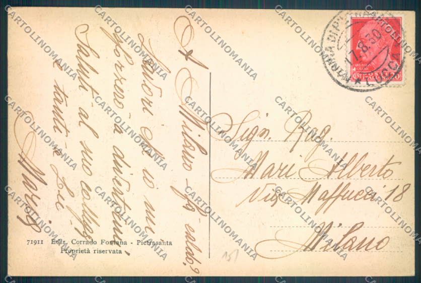 Lucca Marina di Pietrasanta Fiumetto cartolina ZB3868 – retro