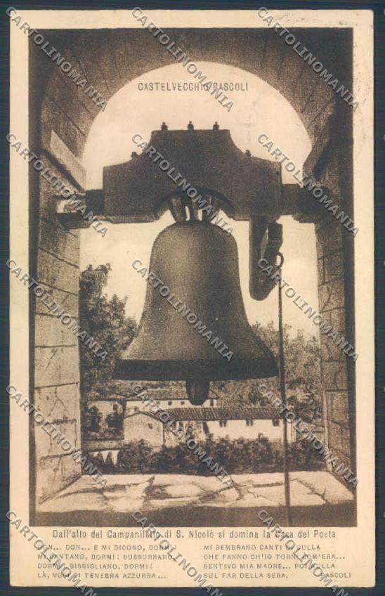Lucca Castelvecchio Pascoli Campana cartolina ZB3891 – fronte