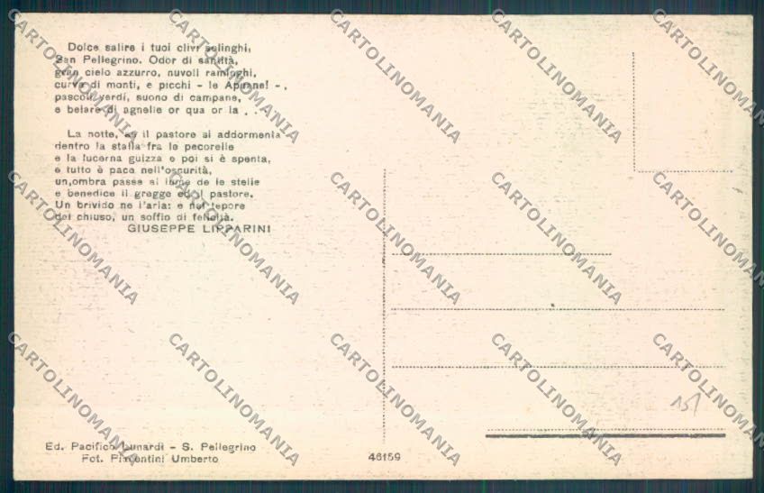 Lucca Garfagnana San Pellegrino Lipparini cartolina ZB3995 – retro