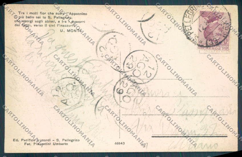 Lucca Garfagnana San Pellegrino Monti cartolina ZB3998 – retro