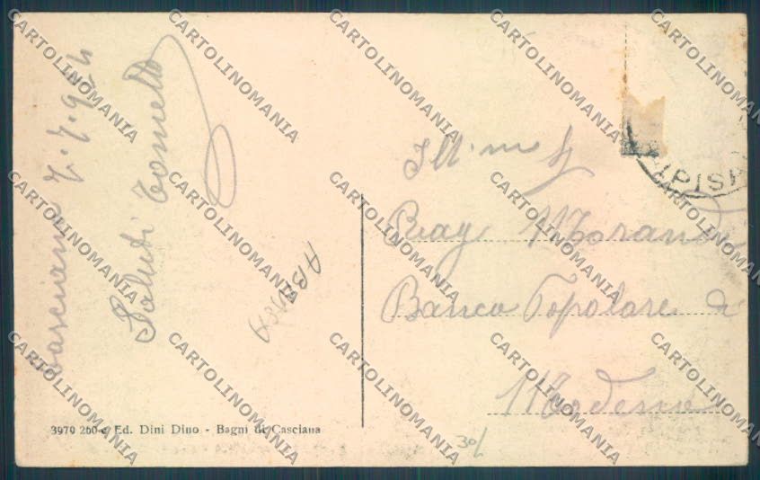 Pisa Bagni di Casciana ABRASA cartolina ZB4356 – retro