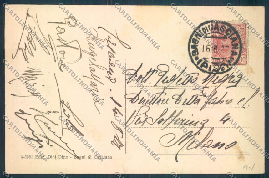 Pisa Bagni di Casciana cartolina ZB4357 – retro
