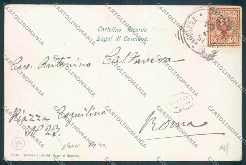 Pisa Bagni di Casciana cartolina ZB4358 – retro
