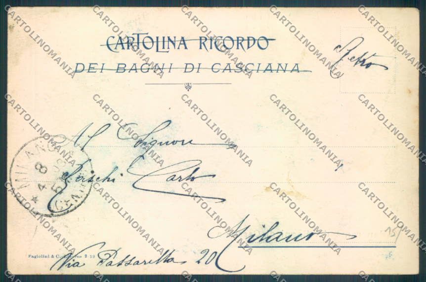 Pisa Bagni di Casciana cartolina ZB4360 – retro