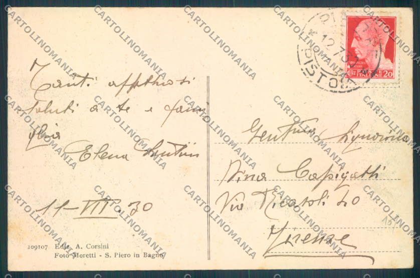 Pistoia Piastre cartolina ZB4457 – retro