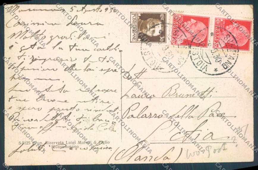 Pistoia Monsummano cartolina ZB4478 – retro