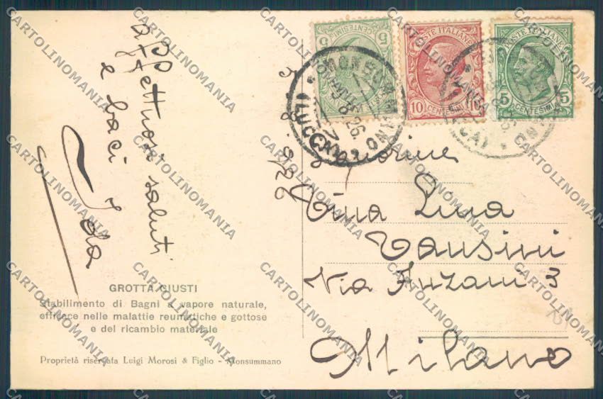 Pistoia Monsummano Grotta cartolina ZB4484 – retro