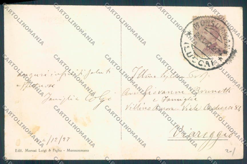 Pistoia Monsummano cartolina ZB4487 – retro