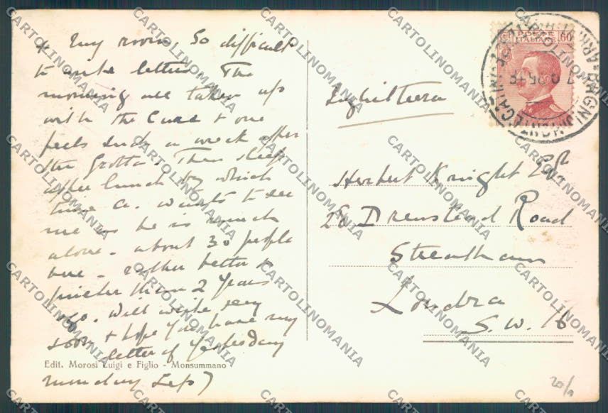 Pistoia Monsummano cartolina ZB4489 – retro