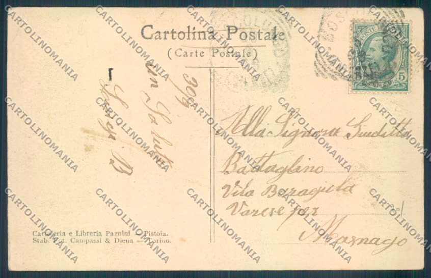 Pistoia Boscolungo Nevicata cartolina ZB4542 – retro