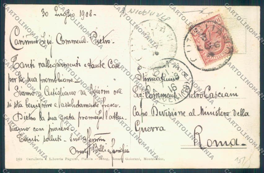 Pistoia Cutigliano STRAPPINI cartolina ZB4559 – retro