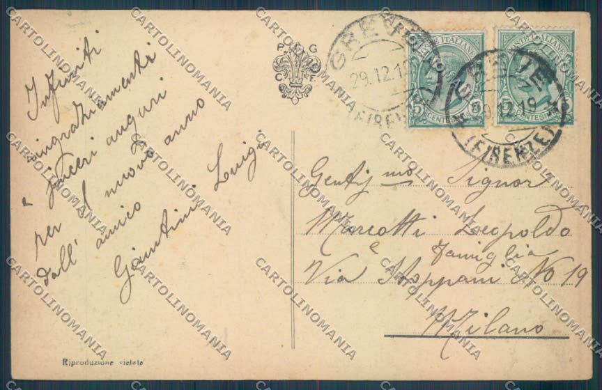 Firenze Greve in Chianti cartolina ZB4850 – retro