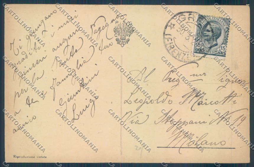 Firenze Greve in Chianti cartolina ZB4857 – retro