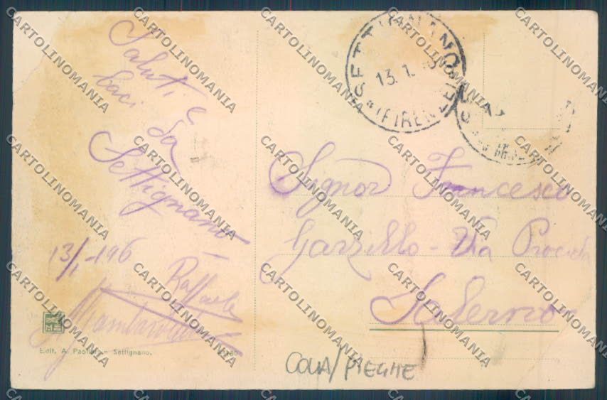 Firenze Settignano PIEGHE COLLA cartolina ZB4876 – retro