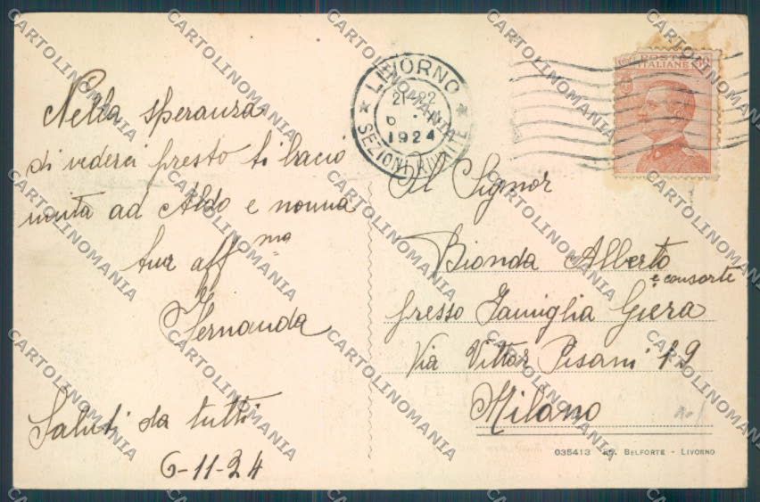 Livorno Città cartolina ZB4976 – retro