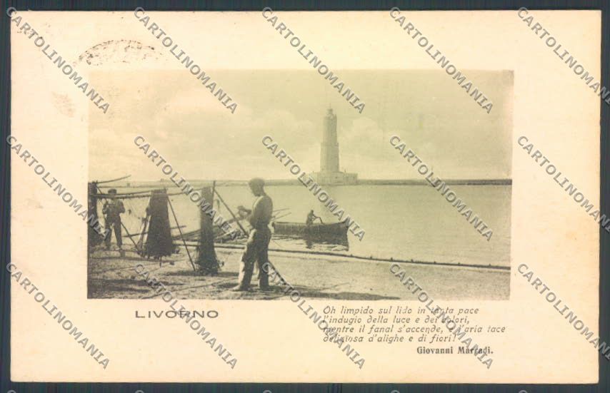 Livorno Città Faro Giovanni Marradi cartolina ZB4996 – fronte