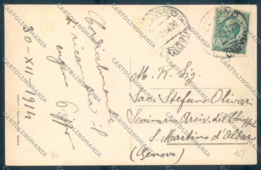 Livorno Città Faro Giovanni Marradi cartolina ZB4996 – retro