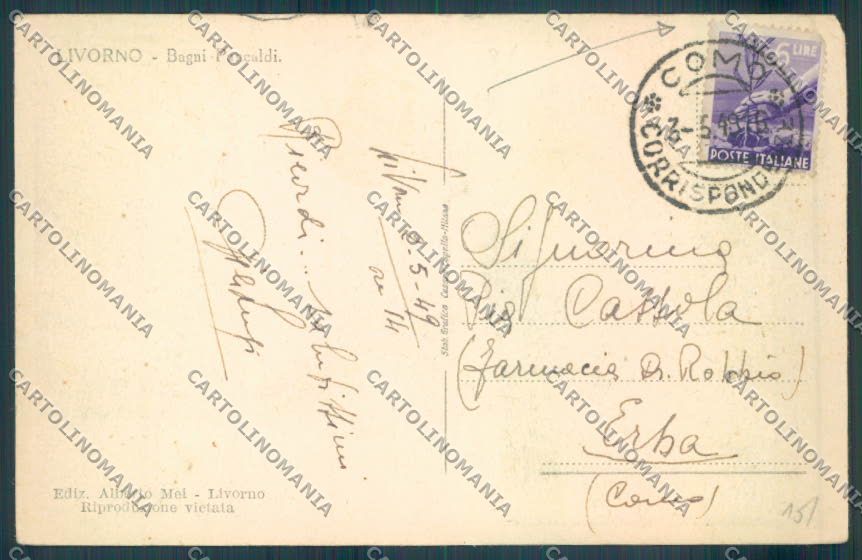 Livorno Città cartolina ZB4999 – retro