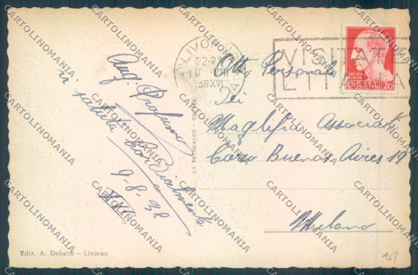 Livorno Città cartolina ZB5004 – retro