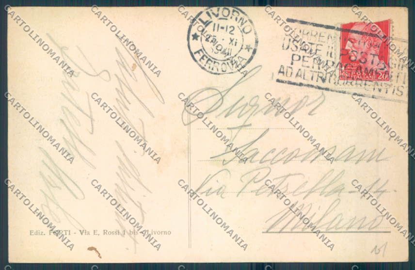 Livorno Città Accademia Navale cartolina ZB5010 – retro