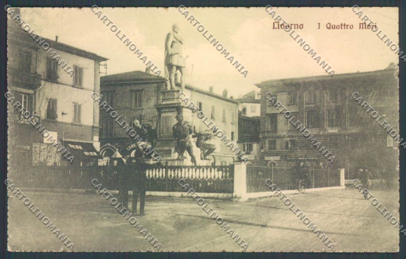 Livorno Città I Quattro Mori SCOLLATA cartolina ZB5021 – fronte