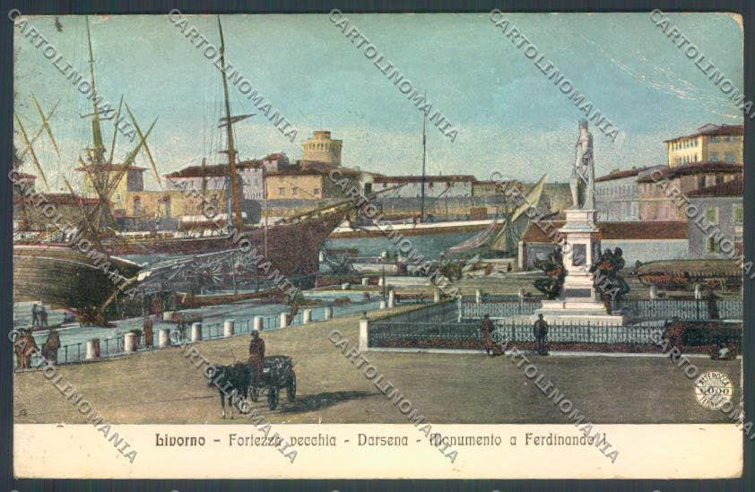 Livorno Città Ferdinando I Alterocca 6000 PIEGHINE cartolina ZB5038 – fronte
