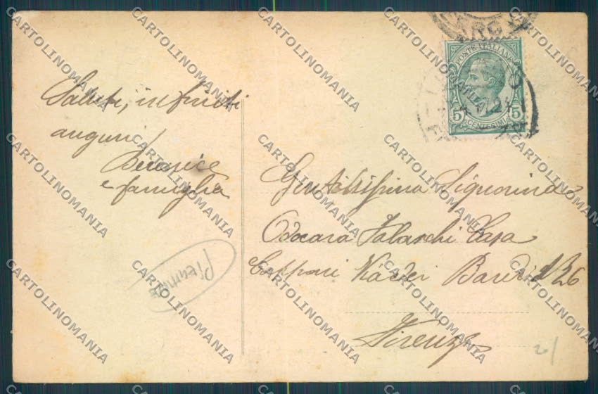 Livorno Città Ferdinando I Alterocca 6000 PIEGHINE cartolina ZB5038 – retro