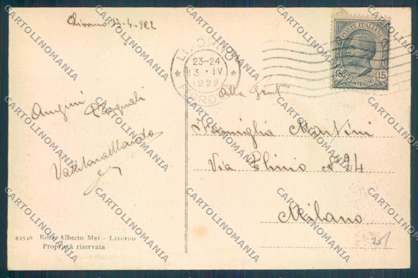 Livorno Città cartolina ZB5077 – retro