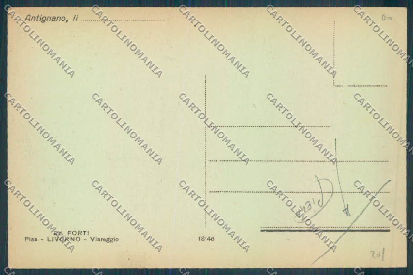 Livorno Antignano PIEGA cartolina ZB5128 – retro