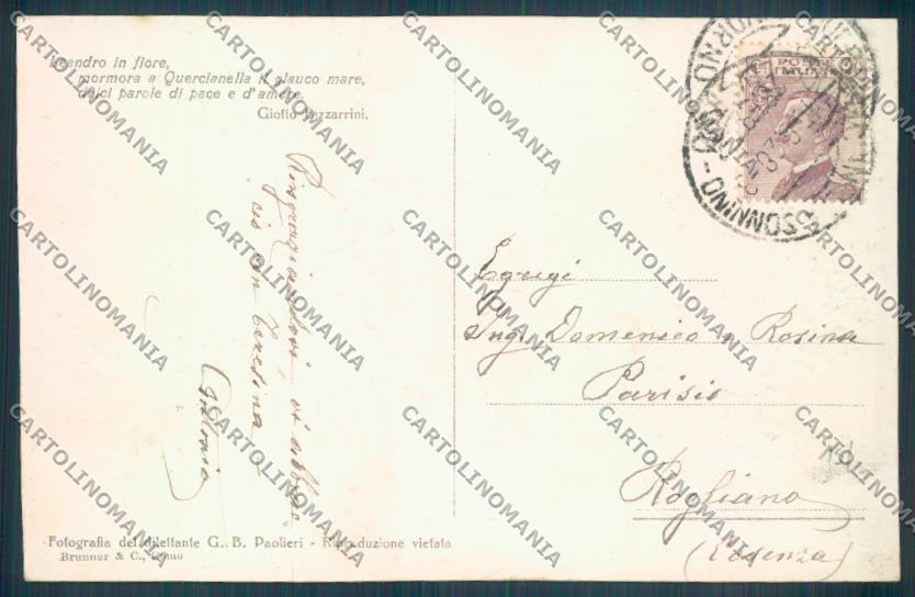 Livorno Quercianella Sonnino Ferdinando Paolieri cartolina ZB5137 – retro