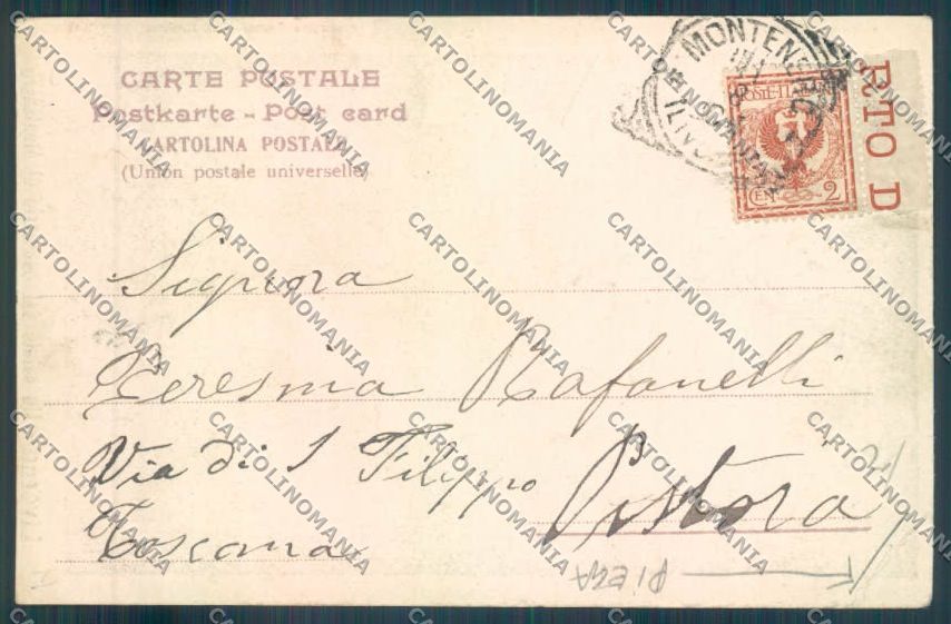 Livorno Montenero PIEGA cartolina ZB5154 – retro