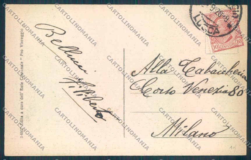 Lucca Viareggio cartolina ZB5214 – retro
