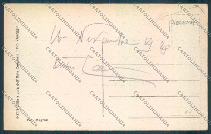 Lucca Viareggio PIEGHINA cartolina ZB5216 – retro