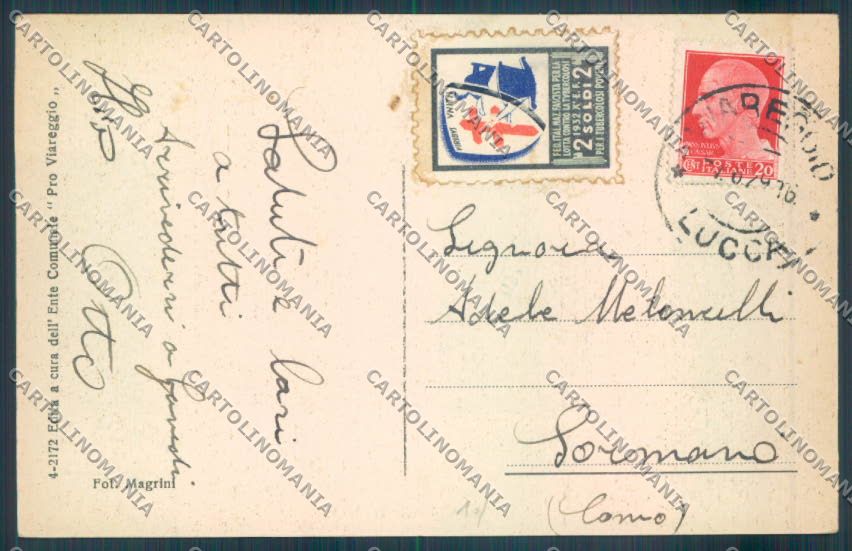 Lucca Viareggio cartolina ZB5217 – retro