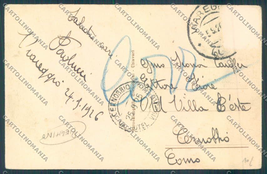 Lucca Viareggio PIEGHINE cartolina ZB5230 – retro