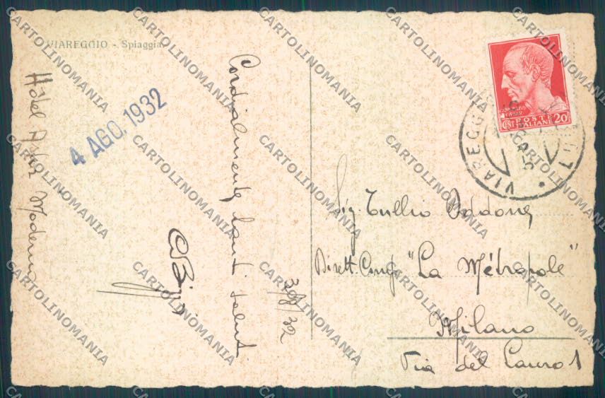 Lucca Viareggio cartolina ZB5235 – retro