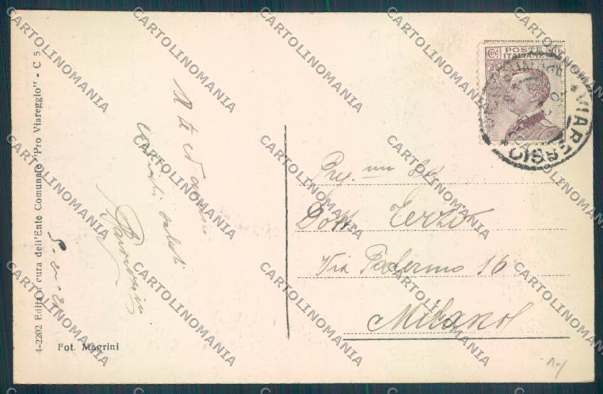 Lucca Viareggio cartolina ZB5242 – retro