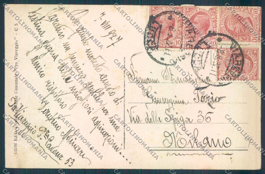 Lucca Viareggio cartolina ZB5243 – retro