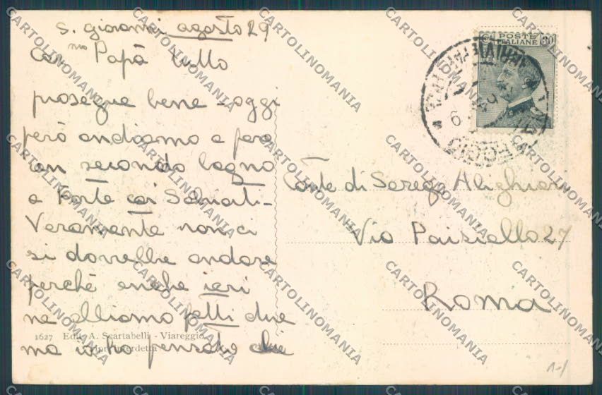 Lucca Viareggio cartolina ZB5248 – retro