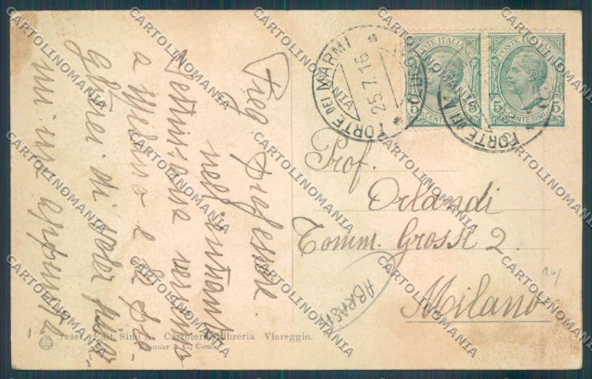Lucca Viareggio ABRASA cartolina ZB5254 – retro