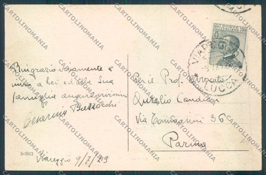 Lucca Viareggio cartolina ZB5273 – retro