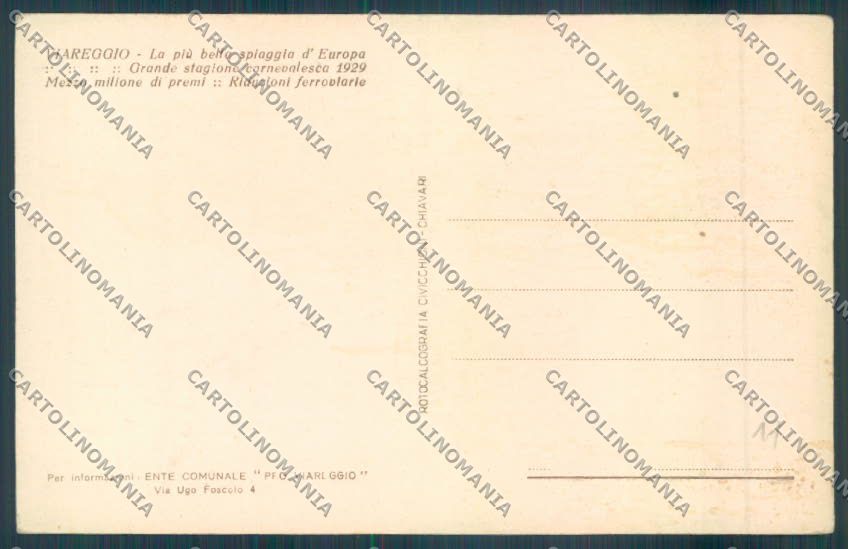 Lucca Viareggio cartolina ZB5282 – retro