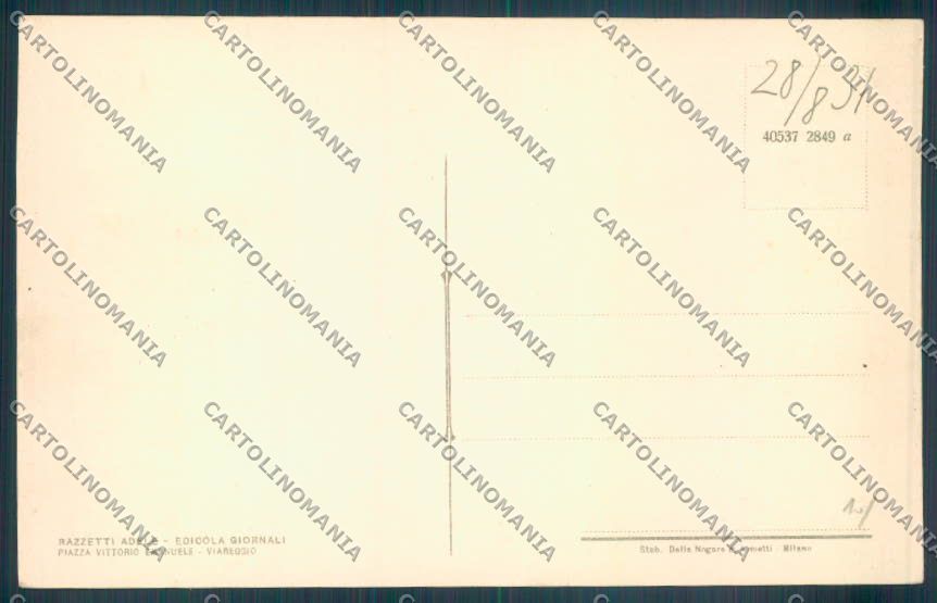 Lucca Viareggio cartolina ZB5285 – retro