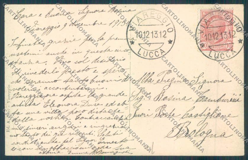 Lucca Viareggio cartolina ZB5287 – retro