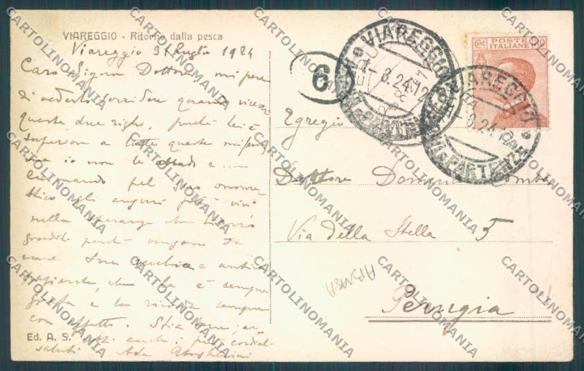Lucca Viareggio ABRASA cartolina ZB5290 – retro