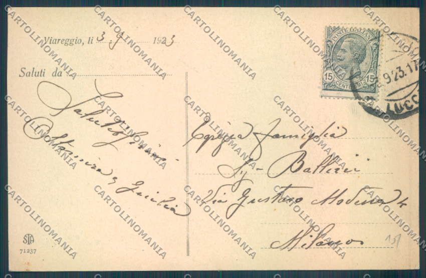 Lucca Viareggio cartolina ZB5322 – retro